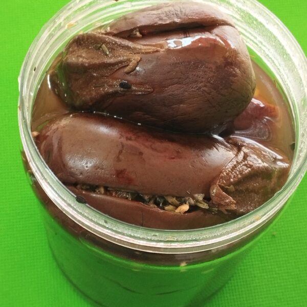 ترشی بادمجان شکم پر خانگی - 800 گرمی